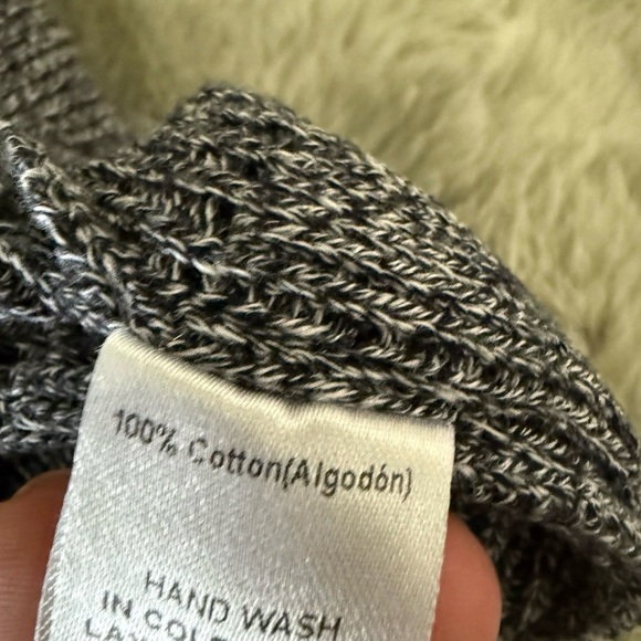 Le Lis  Ruffle Detail Cotton Sweater | Grey Knit Puff Sleeve Pullover - Picture 4 of 7